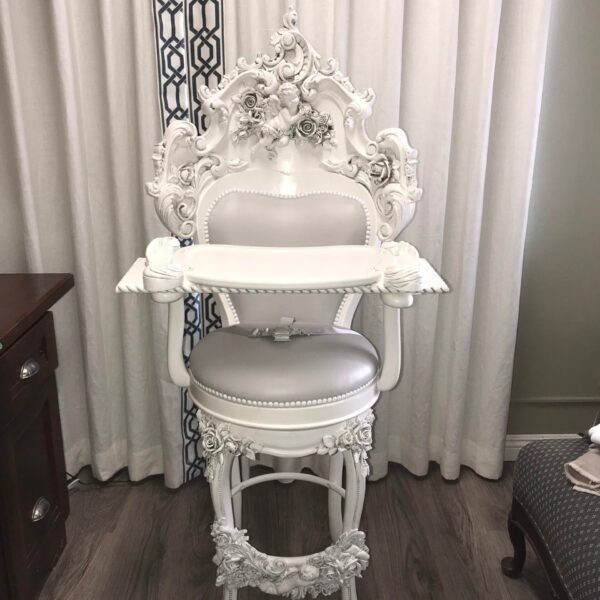 High chair over the top!  Photo prop Wood tray safety belt