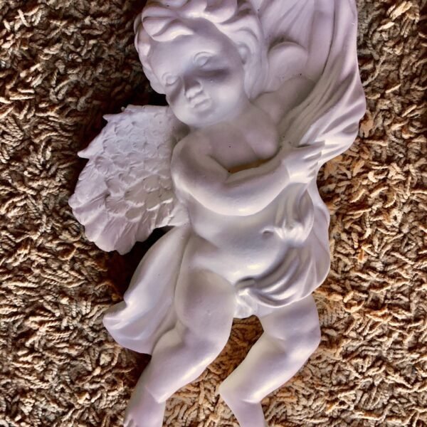 Cherub furniture appliqué wall decor 9 inches resin